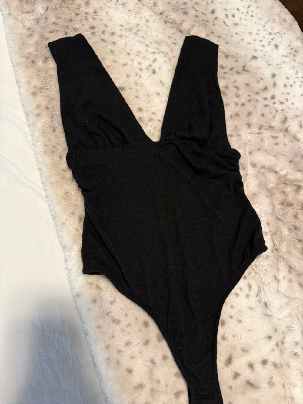 Urban Outfitters Black Ribbed Bodysuit
